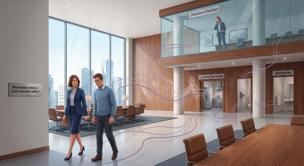 Odeurs de canalisation en bureaux